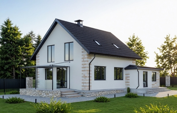 Подбор цветовых решений фасадов дома в аг.Замосточье, Минская обл.