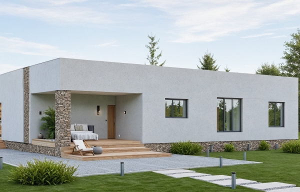 Строительство одноквартирного жилого дома в д.Пеликшты, Воложенский р-н, Минская обл.